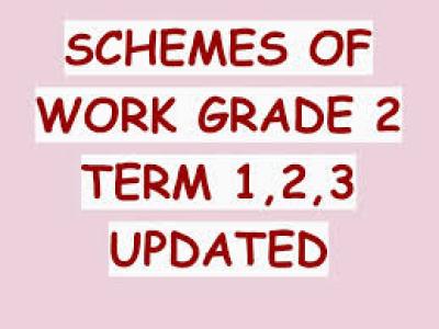 Scheme Of Work  Grade 2 Term 3